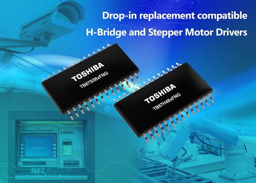 Les circuits intégrés de commande de moteur 50 V de Toshiba réduisent le nombre de composants, économisent de l'espace sur la carte et permettent des stratégies d'approvisionnement secondaire